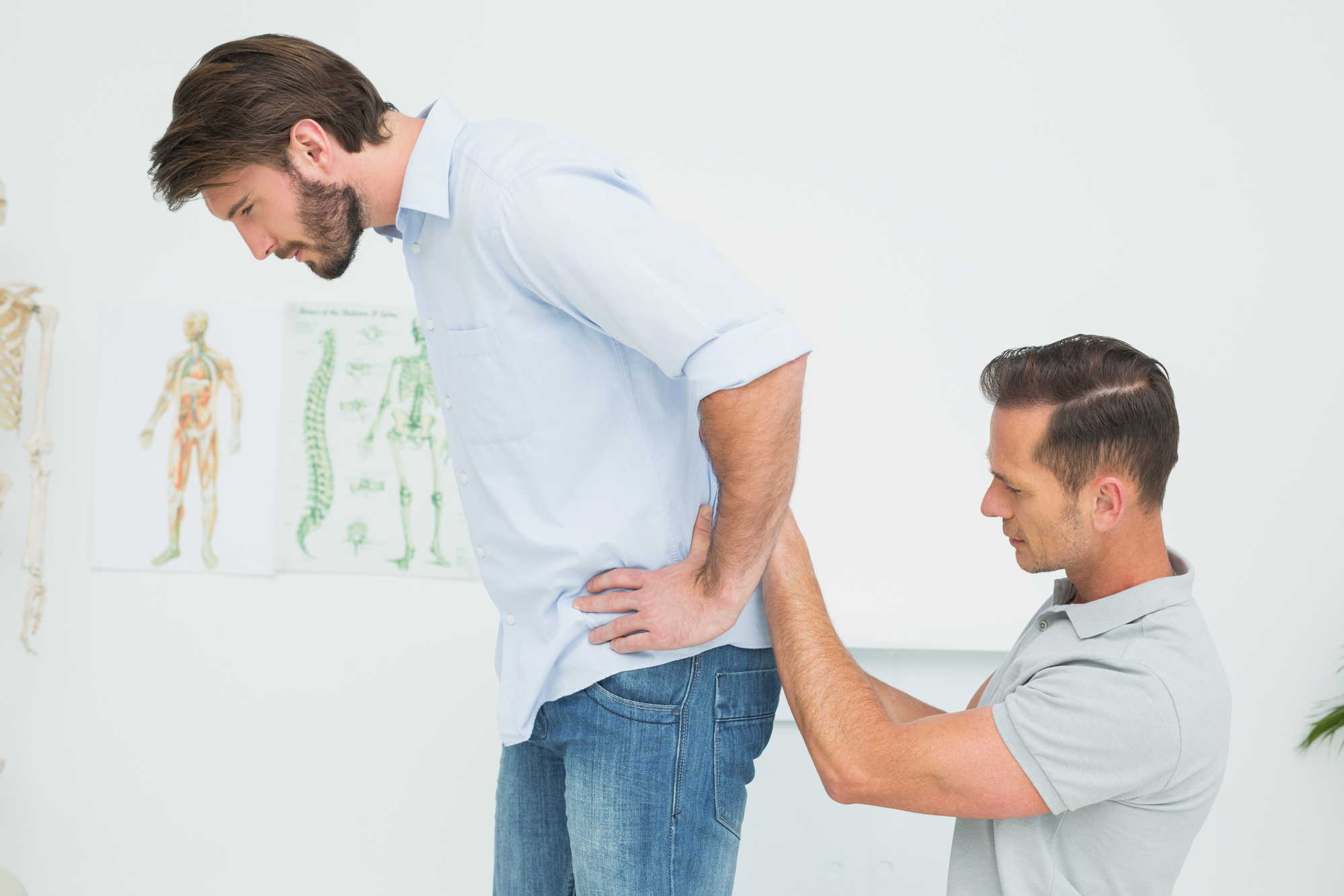 Manual therapy being carried out by back2fitness physio for lower back pain