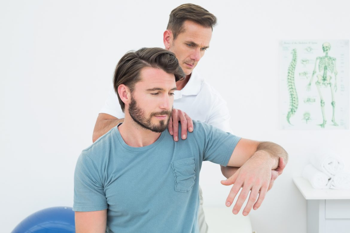 sports massage being carried out on a patient at back2fitness physiotherapy walsall
